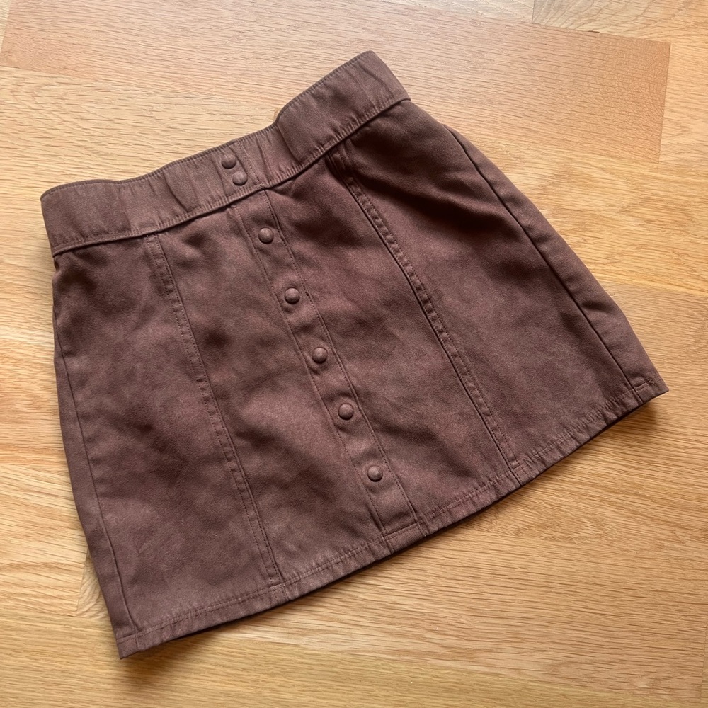 abercrombie kids Brown Button-Front A-Line Skirt